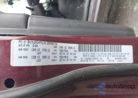 2001 Jeep Grand Cherokee Laredo z USA, uszkodzony, nr VIN 1J4GW48S51C509070